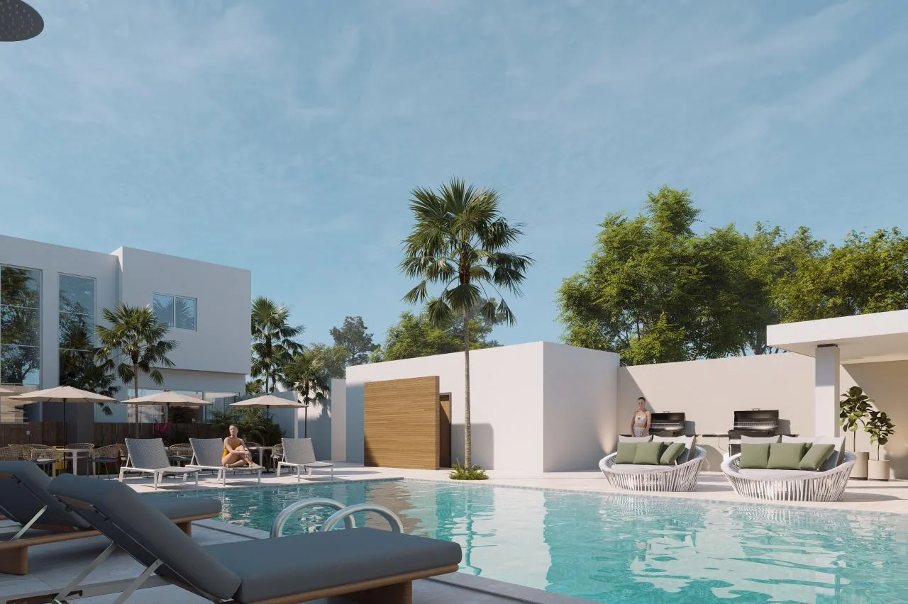 Piscina y solárium